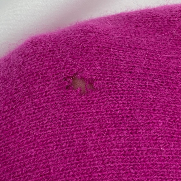 Richards & Jones Womens Large Vintage Pullover Sweater Fuchsia Pink Wool Angora - Picture 10 of 14